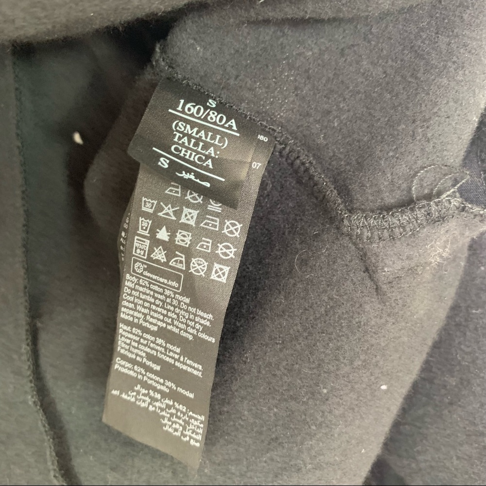 All Saints Sweatshirt Dahlia Convertible Zipper Collar Black S NWT - Picture 9 of 12